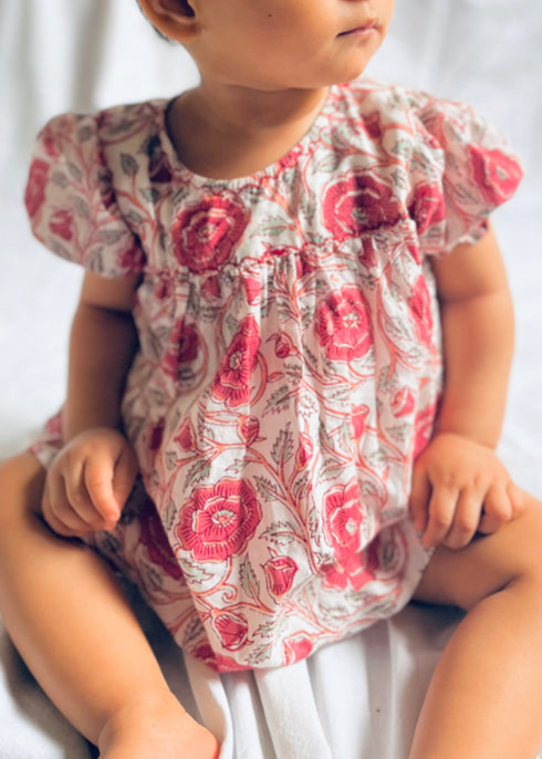 Baby Jhabla Dress - Marigold
